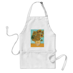 Vas med tolv solblommor av Vincent van Gogh Förkläde