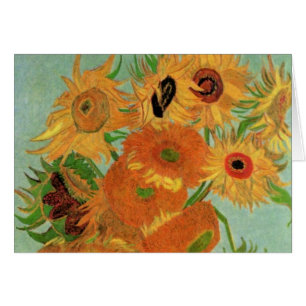 Vas med tolv solblommor av Vincent van Gogh Hälsningskort