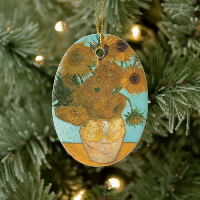 Vas med tolv solblommor av Vincent van Gogh Julgransprydnad Keramik (Träd)