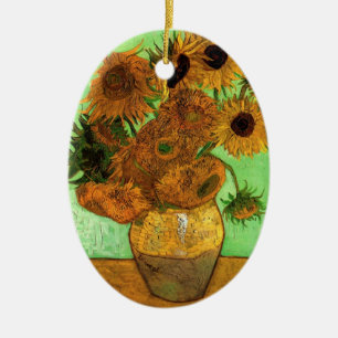 Vas med tolv solblommor av Vincent van Gogh Julgransprydnad Keramik