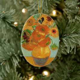 Vas med tolv solblommor av Vincent van Gogh Julgransprydnad Keramik