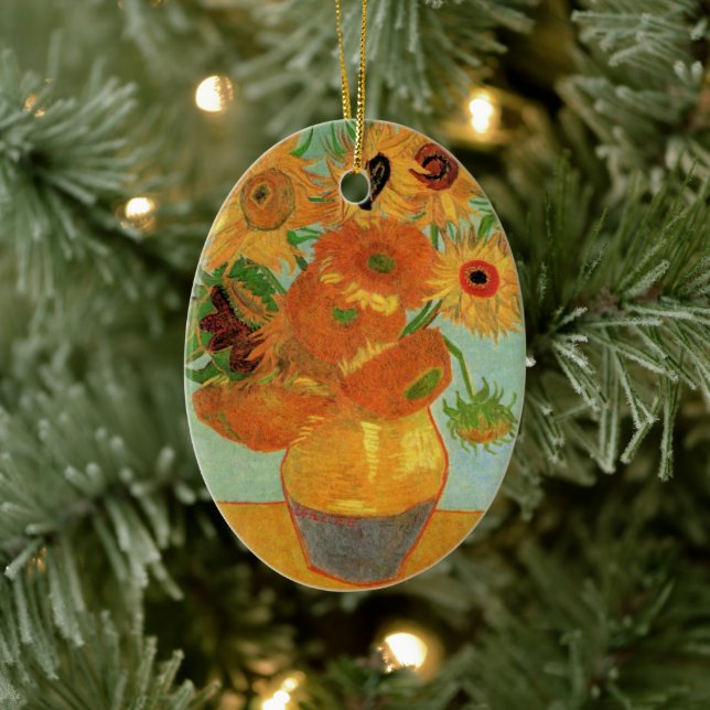 Vas med tolv solblommor av Vincent van Gogh Julgransprydnad Keramik (Träd)