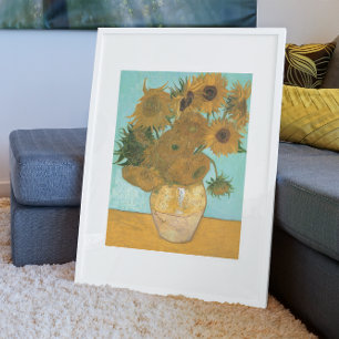 Vas med tolv solblommor av Vincent van Gogh Poster