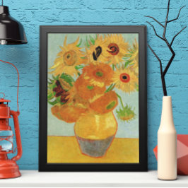 Vas med tolv solblommor av Vincent van Gogh Poster
