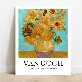Vas med tolv solblommor av Vincent van Gogh Poster