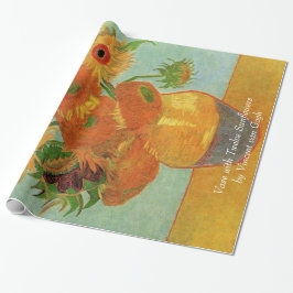 Vas med tolv solblommor av Vincent van Gogh. Presentpapper