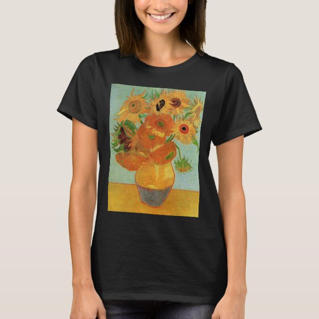 Vas med tolv solblommor av Vincent van Gogh T Shirt (Framsida)