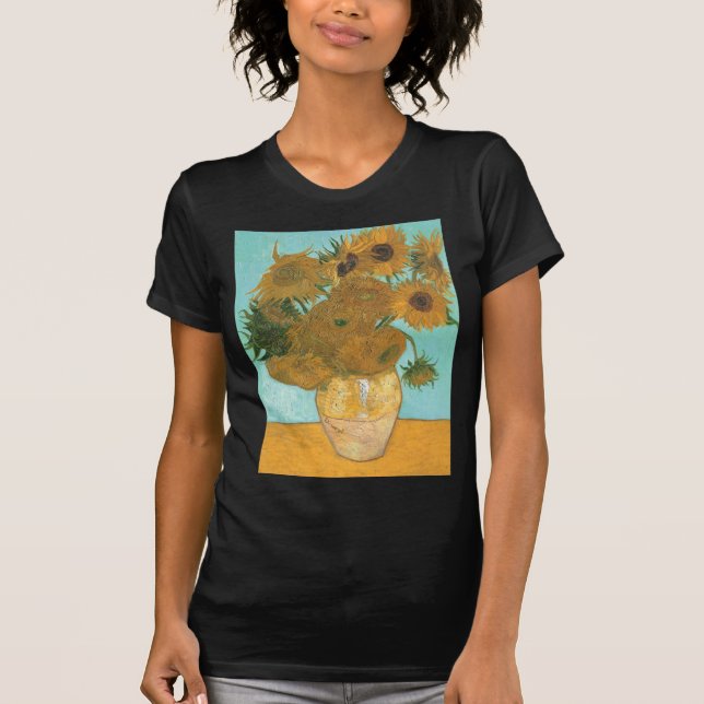Vas med tolv solblommor av Vincent van Gogh Tee (Framsida)