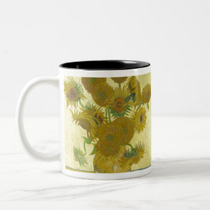 Vas med tolv solblommor av Vincent van Gogh Två-Tonad Mugg
