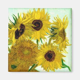 Vas med tolv solblommor, Van Gogh Fine Art Magnet
