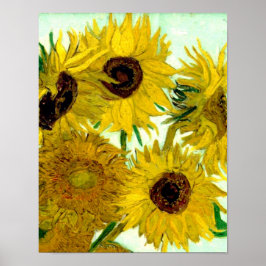Vas med tolv solblommor, Van Gogh Fine Art Poster