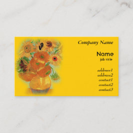 Vas med tolv solblommor, Vincent van Gogh Visitkort