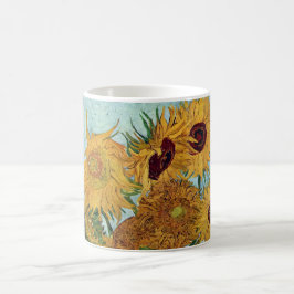 Vas med tolv solrosor av Van Gogh Kaffemugg