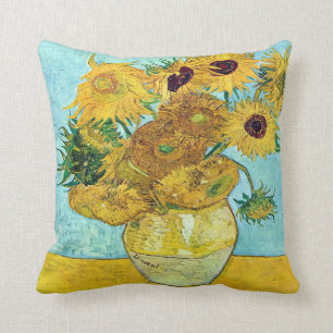 Vas med tolv solrosor av Vincent Van Gogh Kudde