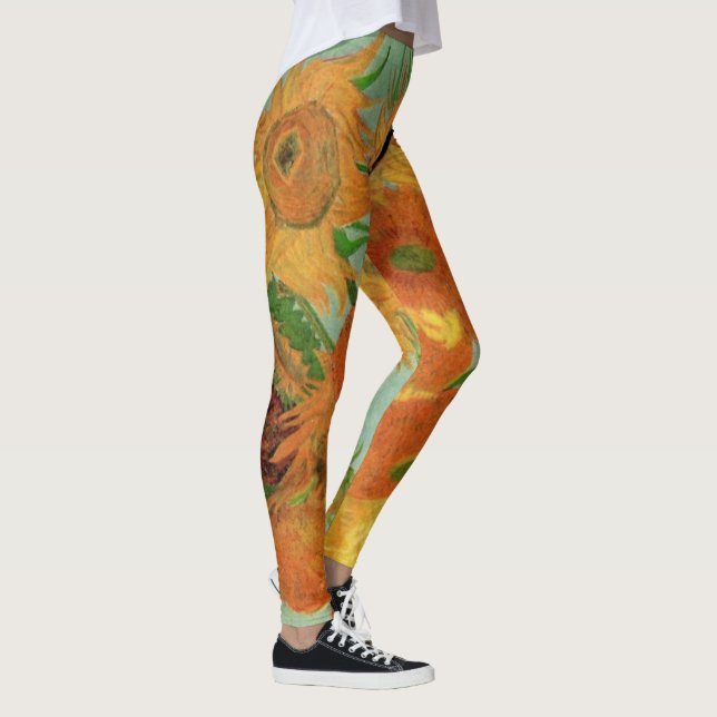 Vas med tolv solrosor av Vincent van Gogh Leggings (Höger)
