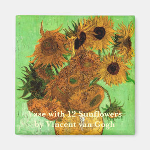 Vas med tolv solrosor av Vincent van Gogh Magnet