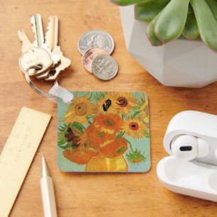 Vas med tolv solrosor av Vincent van Gogh Nyckelring