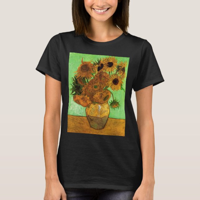 Vas med tolv solrosor av Vincent van Gogh T Shirt (Framsida)