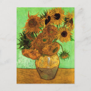 Vas med tolv solrosor av Vincent van Gogh Vykort