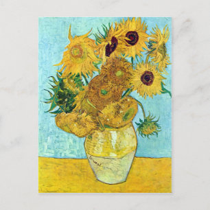 Vas med tolv solrosor av Vincent Van Gogh Vykort
