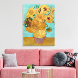 Vas med tolv solrosor | Van Gogh | Canvastryck