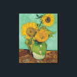 Vas med tre solblommor, Vincent van Gogh Canvastryck<br><div class="desc">Vas med tre solblommor,  Vincent van Gogh.</div>