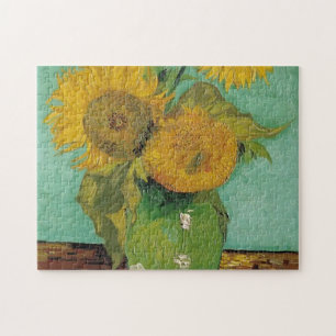 Vas med tre solblommor, Vincent van Gogh Pussel