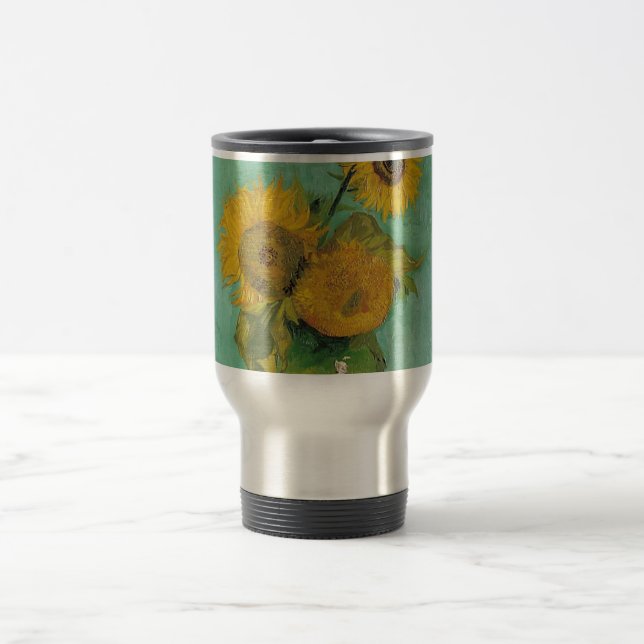Vas med tre solblommor, Vincent van Gogh Resemugg (Center)