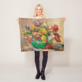 Vas med tulpaner (Schlobach) Fleecefilt