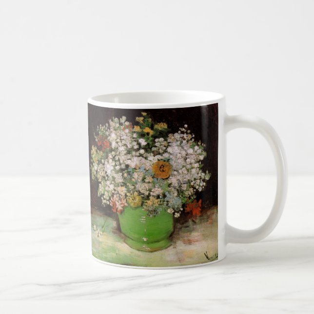 Vas med Zinnia-blommor av Vincent van Gogh Kaffemugg (Höger)