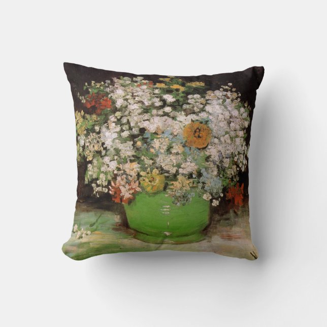 Vas med Zinnia-blommor av Vincent van Gogh Kudde (Framsida)
