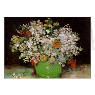 Vas med Zinnia Flowers av Vincent van Gogh Hälsningskort
