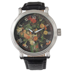 Vas med Zinnias och Geranium, Vincent van Gogh Armbandsur