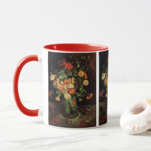 Vas med Zinnias och Geraniums, Vincent van Gogh Mugg