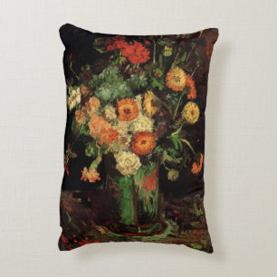 Vas med Zinnias och Geraniums, Vincent van Gogh Prydnadskudde