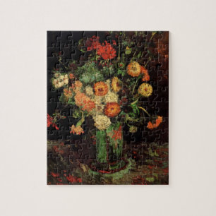 Vas med Zinnias och Geraniums, Vincent van Gogh Pussel