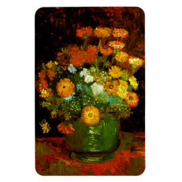 Vas med Zinnias Van Gogh Fine Art Magnet