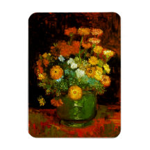 Vas med Zinnias Van Gogh Fine Art