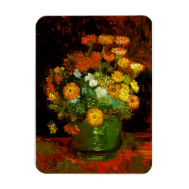 Vas med Zinnias Van Gogh Fine Art Magnet