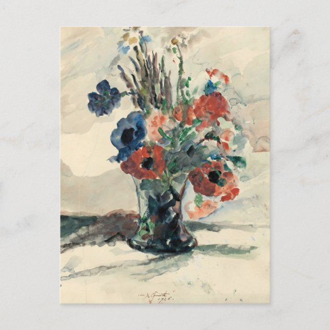 Vas mit Blumen | Lovis Corinth Vykort (Framsida)