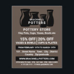Vas Silhouettes, potteriarkiv, Potter Advert Flygblad<br><div class="desc">Vas Silhouettes,  potteributik,  Potter som annonserar ut flygblad med hjälp av Affärskortet Store.</div>