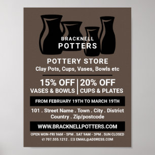 Vas Silhouettes, potteriarkiv, Potter Advert Poster