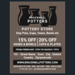 Vas Silhouettes, potteriarkiv, Potter Advert Reklamblad<br><div class="desc">Vas Silhouettes,  potteributik,  Potter som annonserar ut flygblad med hjälp av Affärskortet Store.</div>