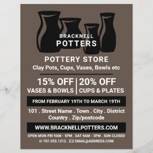 Vas Silhouettes, potteriarkiv, Potter Advert Reklamblad