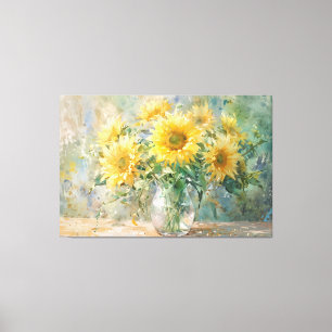 *~* Vas Sol Flowers TV2 Stretched Kanvastryck