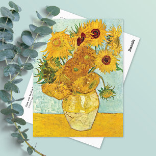 Vas Tolv Solrosor Vincent van Gogh Vykort