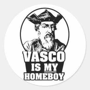 Vasco da Gama är min Homeboy Runt Klistermärke