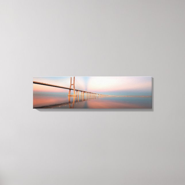 Vasco da Gama Bridge Panoramic Canvas Art (Framsida)