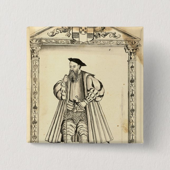 Vasco da Gama från 'Lendas da India Knapp (Framsida)
