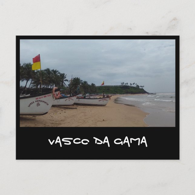 Vasco da Gama, Goa, Indien Vykort (Framsida)